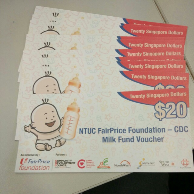 NTUC Fairprice Foundation CDC Milk Fund Voucher, Tickets & Vouchers