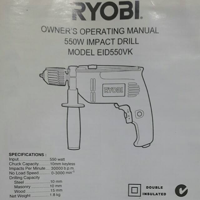 Ryobi 550w impact on sale drill