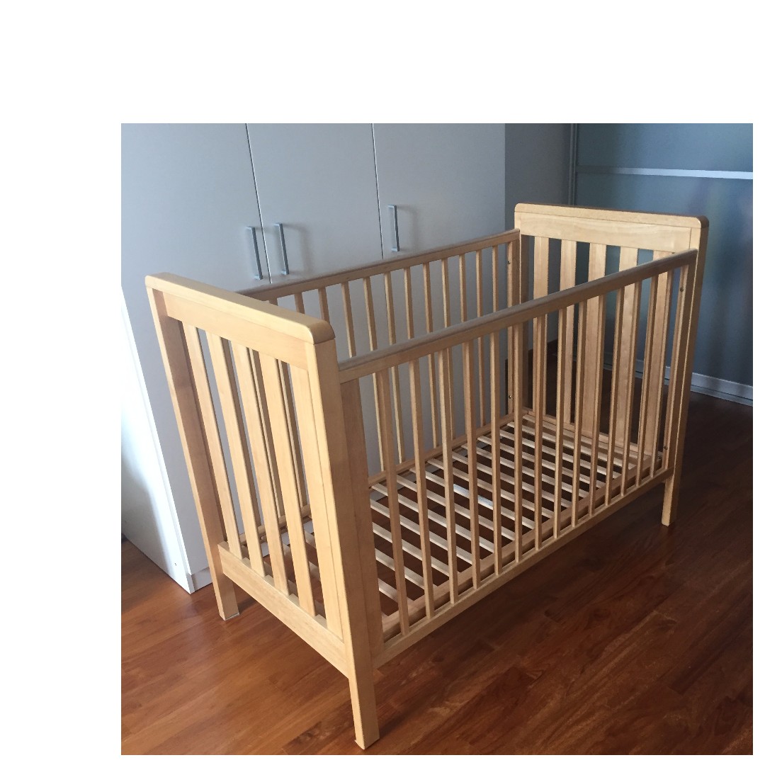 oak baby cot