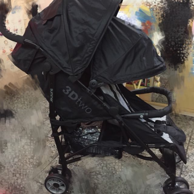 3d two double stroller