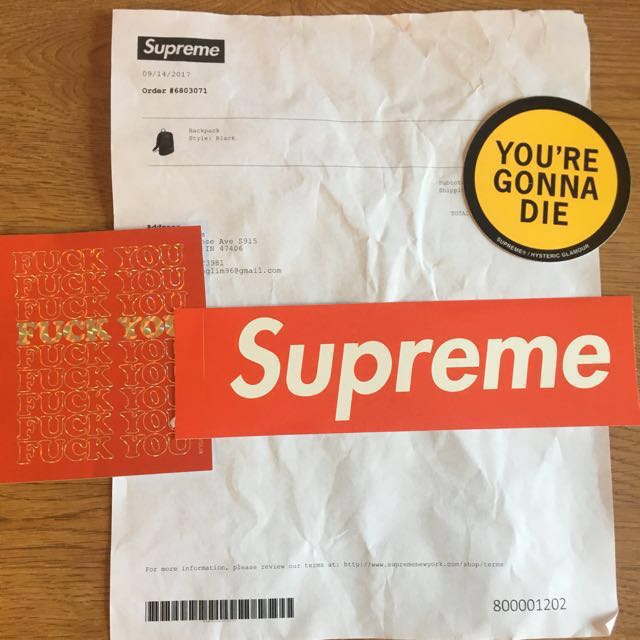 Supreme Backpack Black FW17 BNWT with receipt, Men's Fashion, Bags