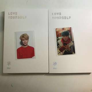 BTS Suga & Jimin LOVE YOURSELF HER PHOTOCARD