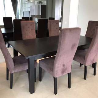 Dining table and chairs