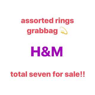 assorted h&m rings 💫