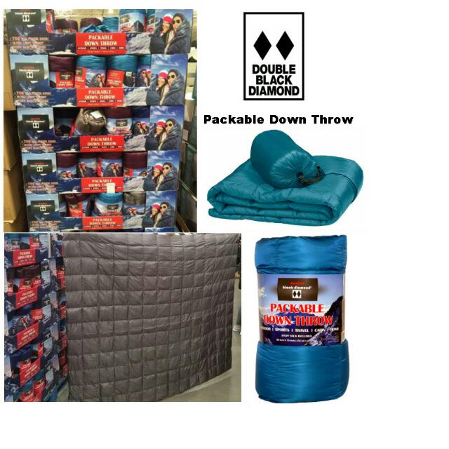 Double black diamond packable down throw store