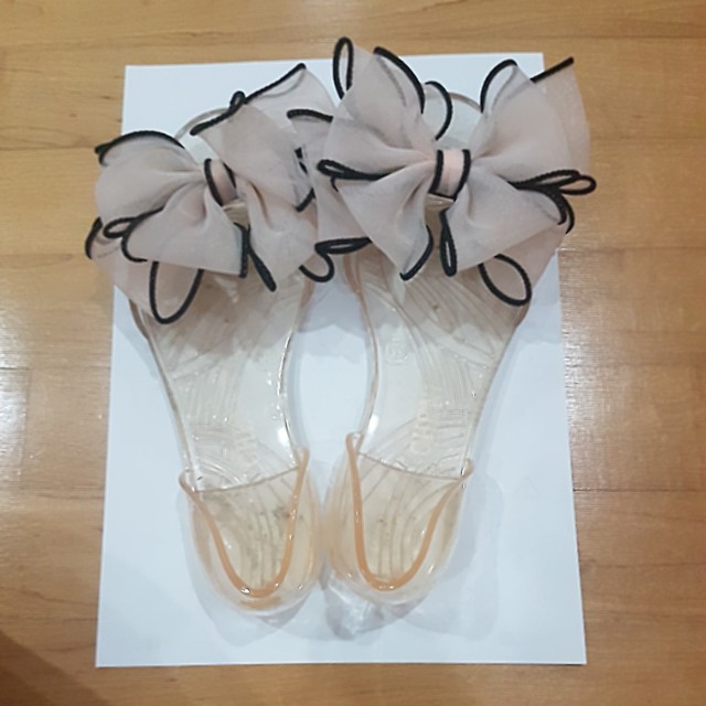 clear jelly ballet flats