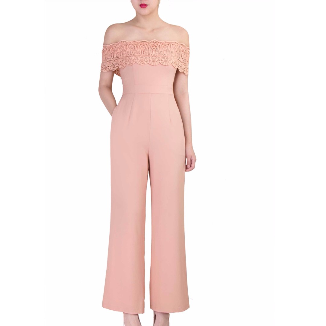 jumpsuit peach colour