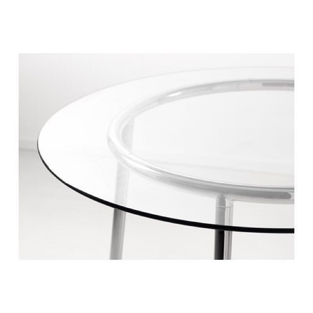 Ikea Salmi Glass Round Table Furniture Home Living Tables Sets On Carou Ikea Salmi Glass Round Table Furniture, Ikea Round Black Glass Table