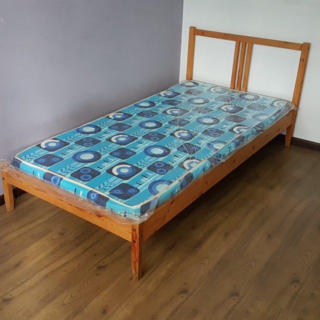 Ikea Fjellse Single Bed Frame Base Wooden Furniture Beds