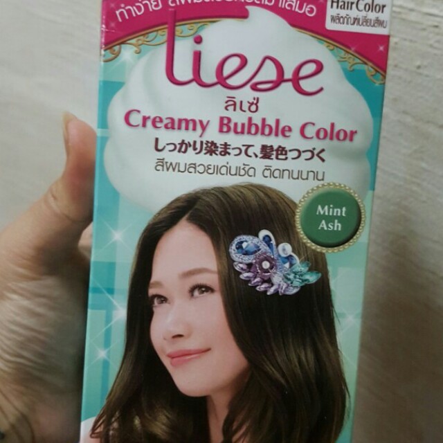 liese mint ash bubble color hair dye, Beauty & Personal Care, Hair on