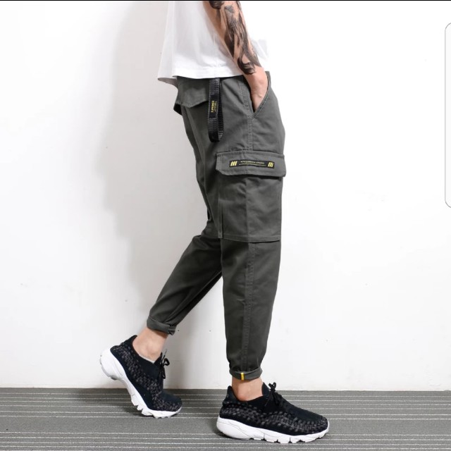 cropped cargo pants mens