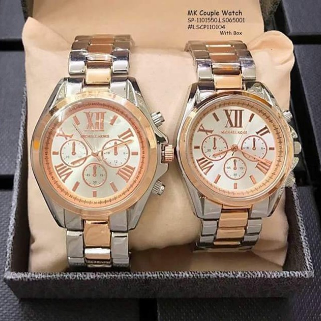 MK couple watch with box, Women's Fashion, Watches & Accessories ...
