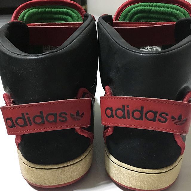 Red and black adidas high new arrivals tops