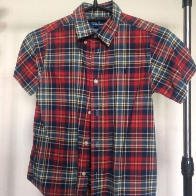 Ralph Lauren Plaid Shirt, Babies & Kids, Babies & Kids Fashion on Carousell