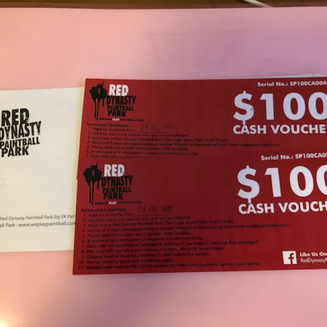 Red Dynasty Paintball Park 200 voucher, Tickets & Vouchers, Vouchers