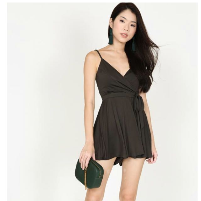 tie neck romper