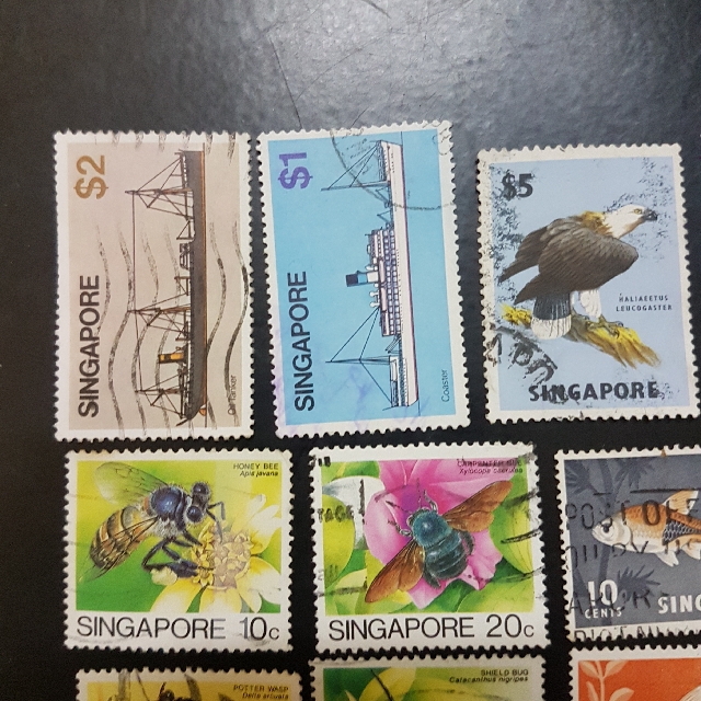 Singapore Old Stamps Used., Vintage & Collectibles, Stamps & Prints on