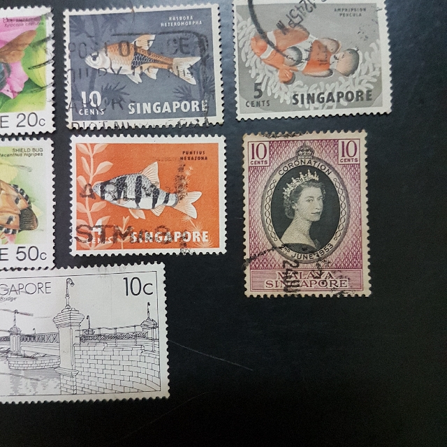 Singapore Old Stamps Used., Hobbies & Toys, Memorabilia & Collectibles
