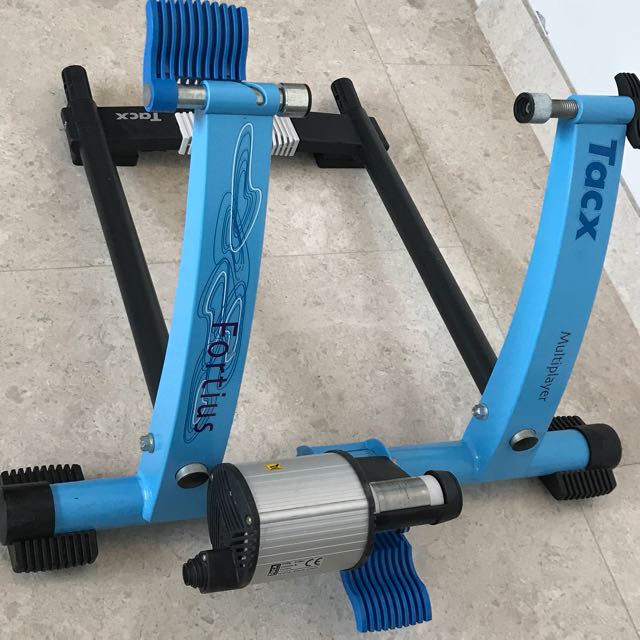 Tacx Fortius Multiplayer Bike trainer + training wheel/tyre, Sports Equipment, & Parts, on Carousell