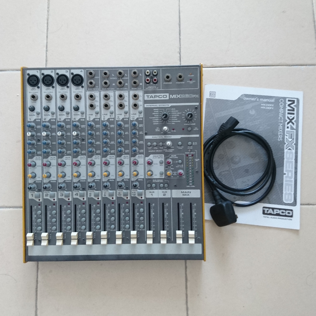 TAPCO MIX260FX 12 Channel Mixer by Mackie