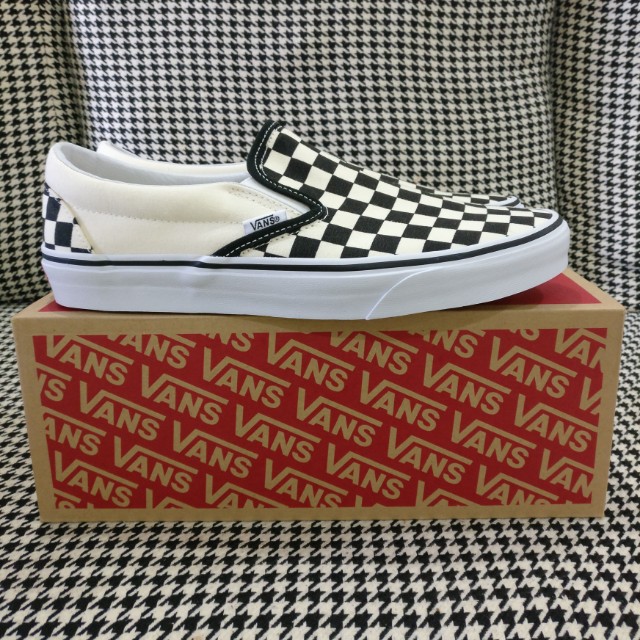 vans checkerboard slip on outfit mens