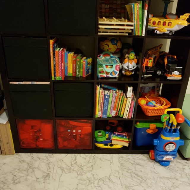Wts Ikea Cubby Hole Kallax 4x4 Wardrobe Shelf Dark Furniture