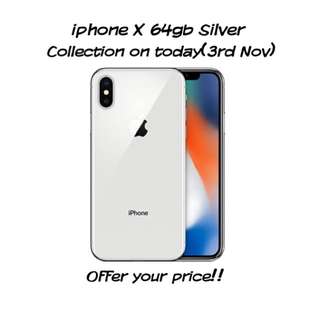 iphone x 64gb silver