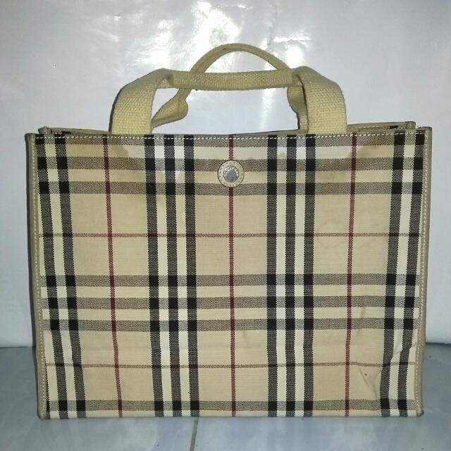 BURBERRY Nova Check Canvas Tote Bag Luxury Bags Wallets on