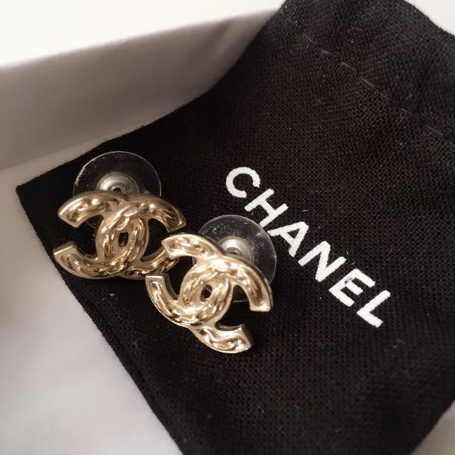 Chanel ear studs sales