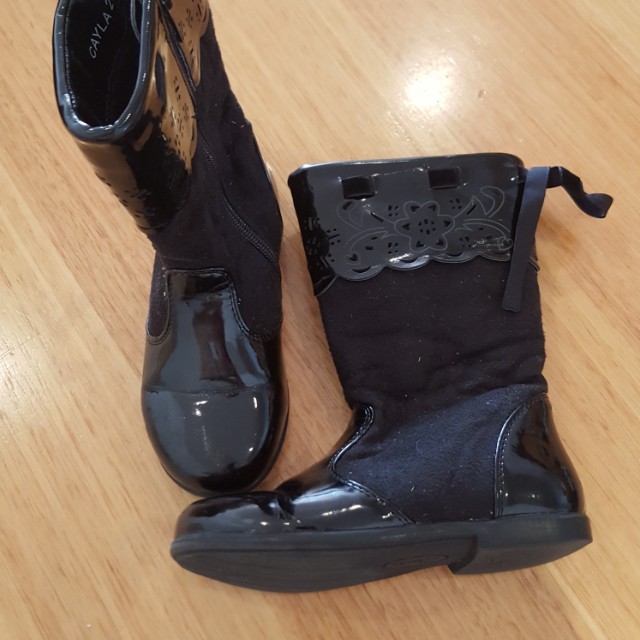 clarks ladies patent boots