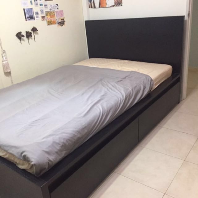 Ikea Bed Mattress Reduced Price Furniture Beds Mattresses On Carousell