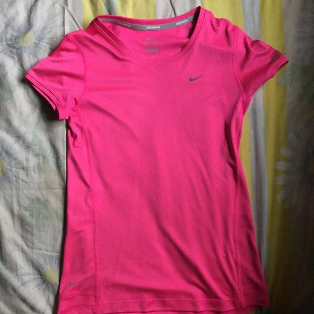 neon pink dri fit shirt