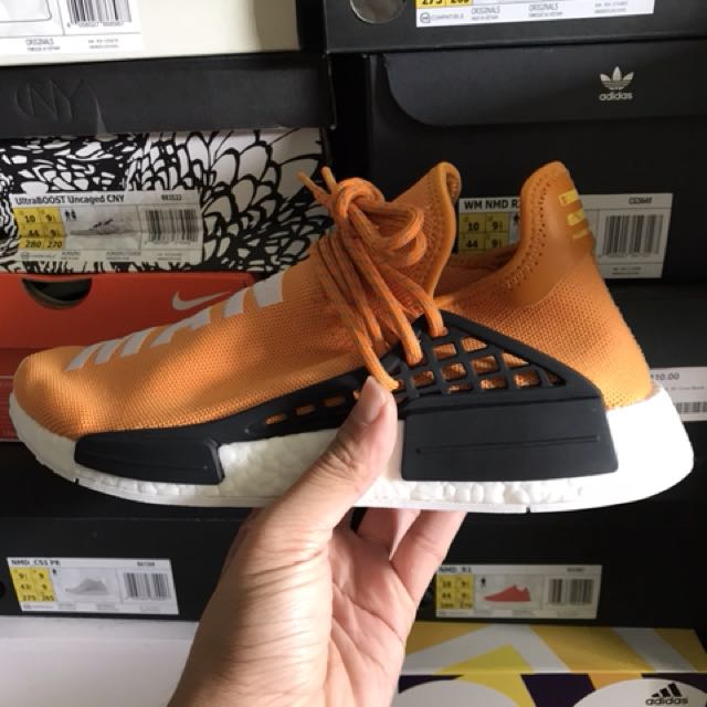 nmd human race tangerine