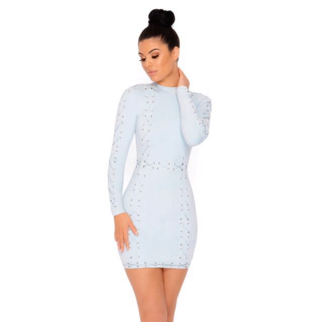 Oh polly blue online suede dress