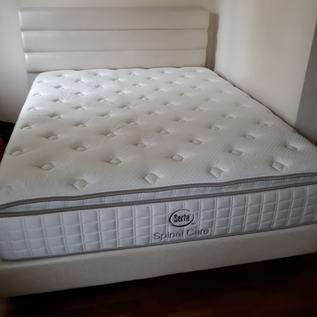 Serta Queen Size Mattress With Bed Frame Furniture Beds Photo