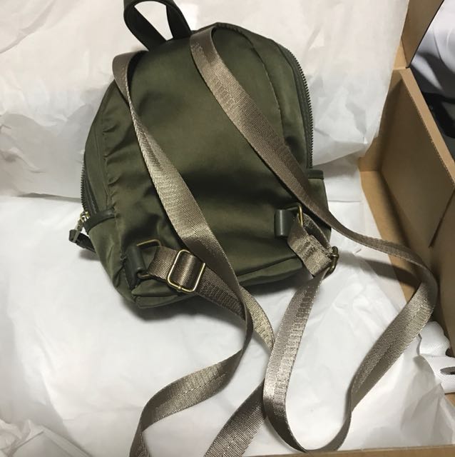 Olive green steve madden backpack top