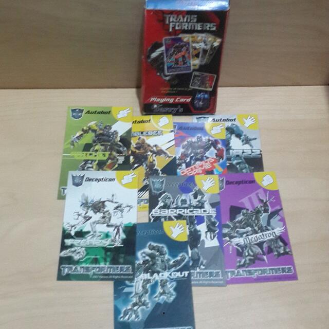 Transformers Playing Cards, Hobbies & Toys, Toys & Games on Carousell