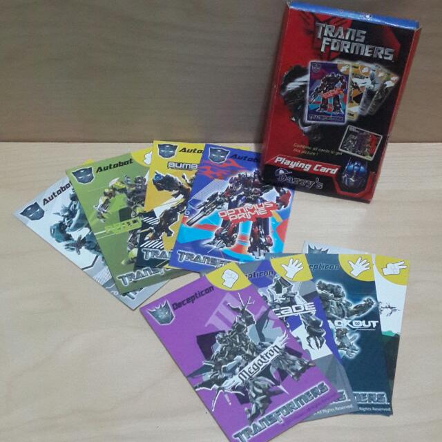 Transformers Playing Cards, Hobbies & Toys, Toys & Games on Carousell
