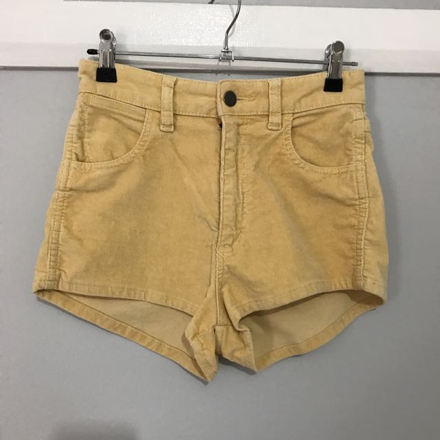 Yellow corduroy shorts Outlet