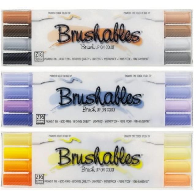 ZIG Brushables in Set of 4, Design & Craft, Craft Supplies & Tools on
