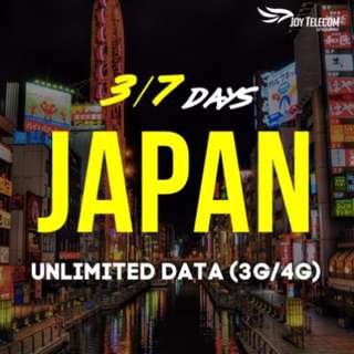 5/7/8/15DAYS UNLIMITED 4G JAPAN SIM CARD
