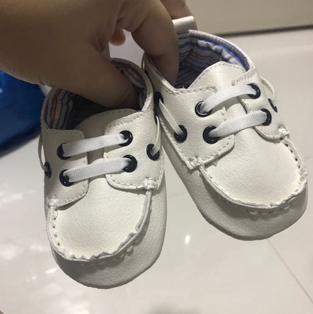 baby boy white loafers