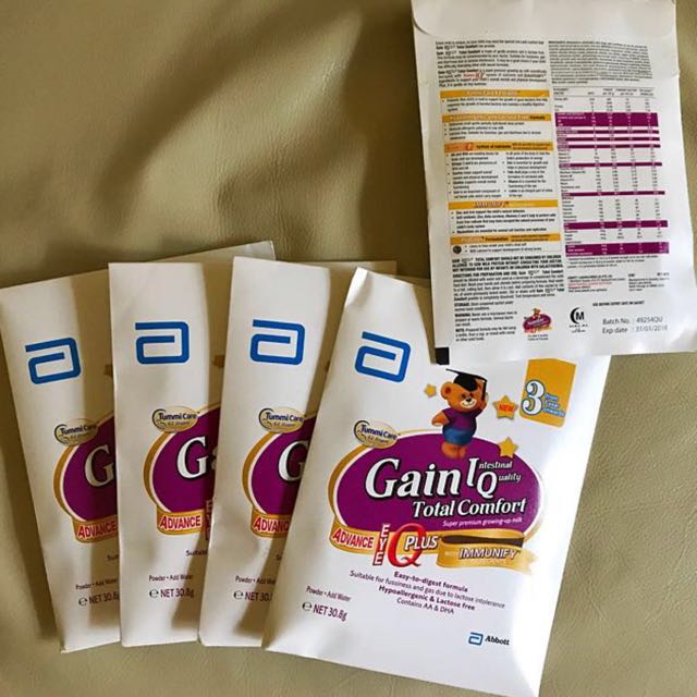 Bn Abbott Gain Iq Total Comfort Sachets Babies Kids Nursing