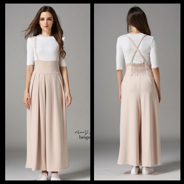 Flare pants with suspenders online