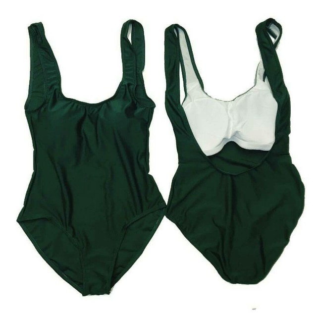 Emerald Green One Piece Swimsuit Monokini, Women's Fashion, Swimwear