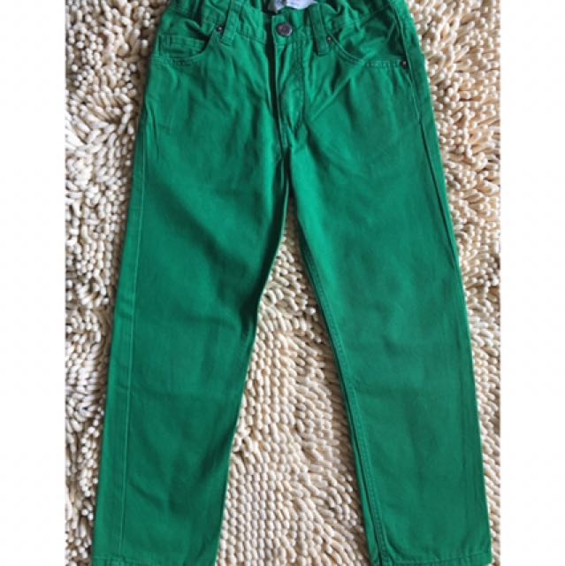 Kids green trousers clearance