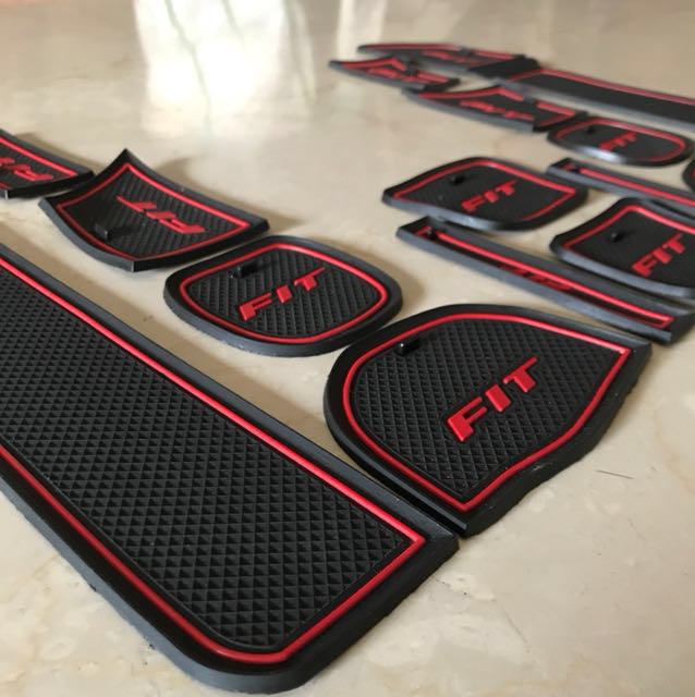 Honda Jazz Fit rubber mats for cup holders and storage compartments