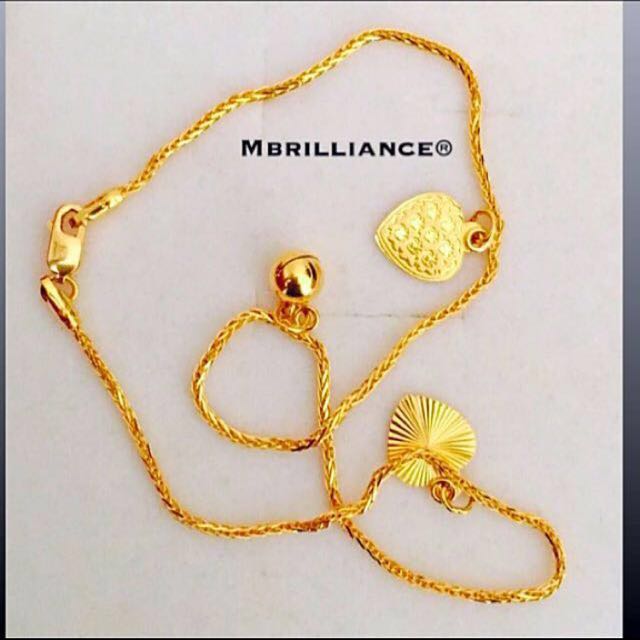 Ice cream Anklet 916 Gold By Mbrilliance Women s Fashion