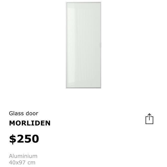 Ikea Morliden Glass Door for Billy Bookcase, 傢俬＆家居, 傢俬, 櫃子、組合櫃及置物架