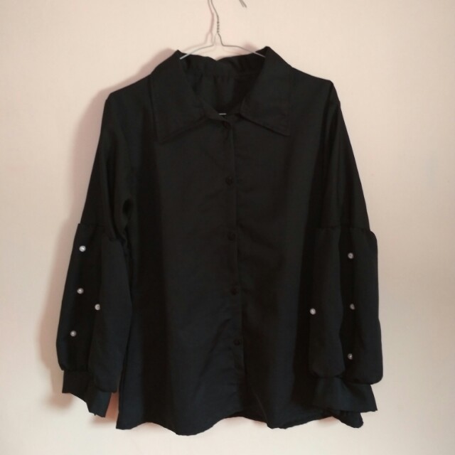 Kemeja Mutiara Balon Women S Fashion Women S Clothes Tops On